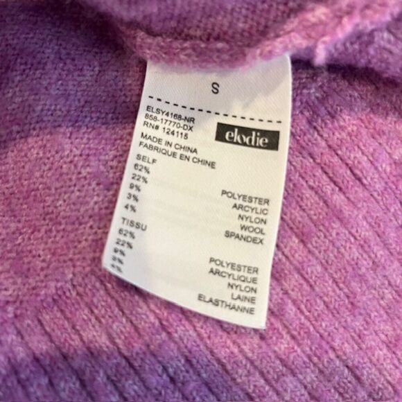 Elodie Wool Blend Crew Neck Split Hem Wide Sleeved Sweater Oversized Small - Picture 5 of 11